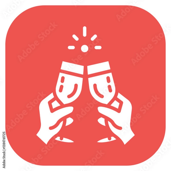 Obraz Champagne Toast Icon