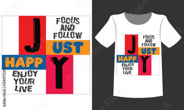 Obraz Creative Typography T-shirt Design Template 