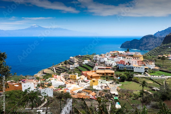 Fototapeta La Gomera, Agulo, Spanien, Teide