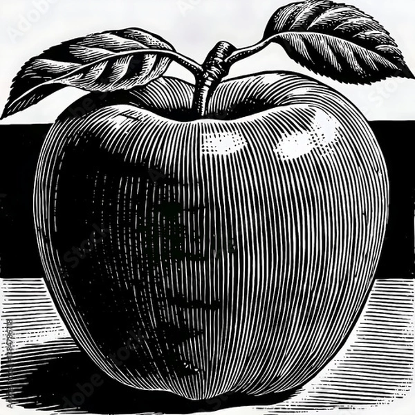 Fototapeta apple on a black background vector