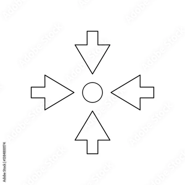 Obraz Muster point icon on white background.