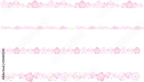 Fototapeta 桜ライン　春のライン　あしらい