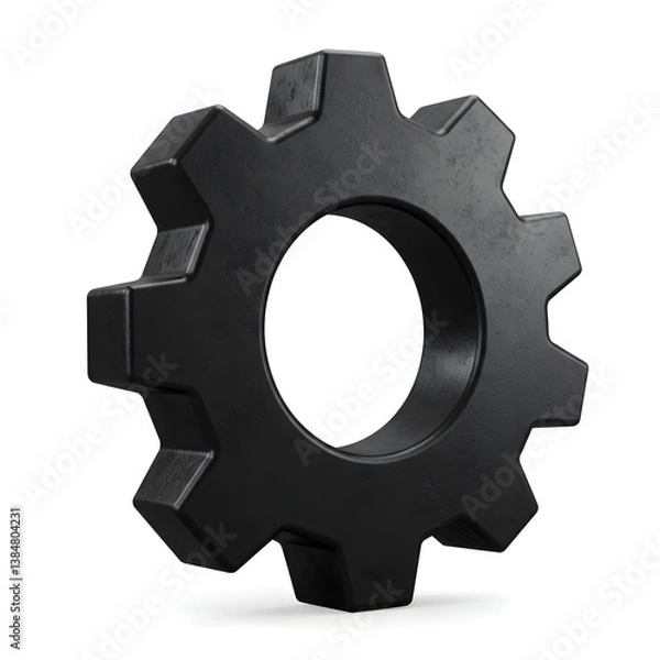 Fototapeta Metal gears, cogs of industry and mechanical engineering, a 3d steel mechanism concept