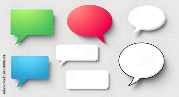 Fototapeta speech bubble art for texting space