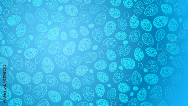 Obraz Background of Easter eggs with curls