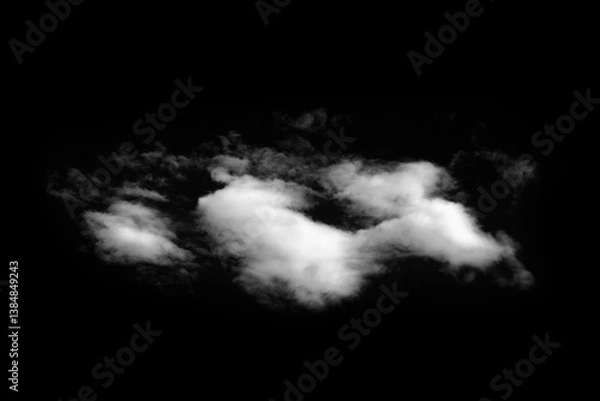 Fototapeta realistic clouds on black background or alpha layer