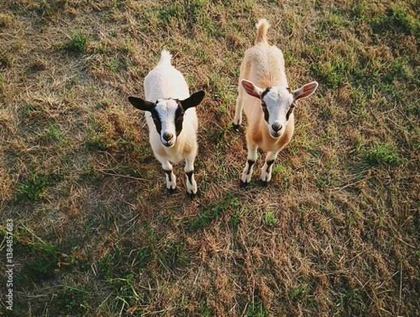 Fototapeta goats on the farm