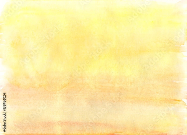 Obraz Simple yellow watercolor background