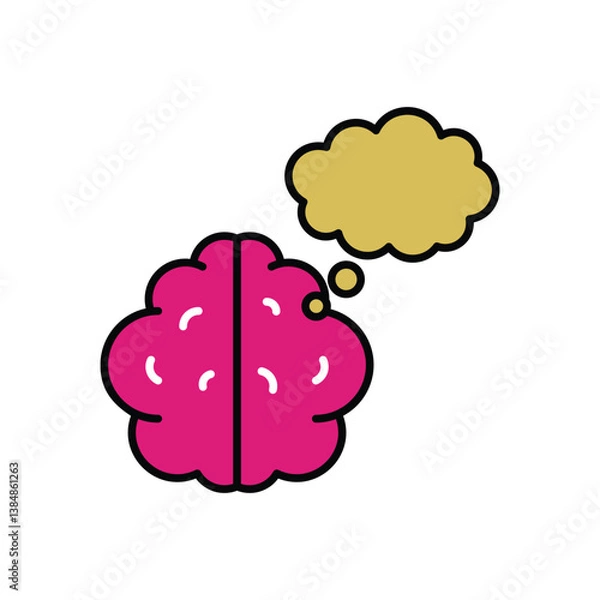 Fototapeta Idea Bubble icon isolated on a white background. Vector illustration.