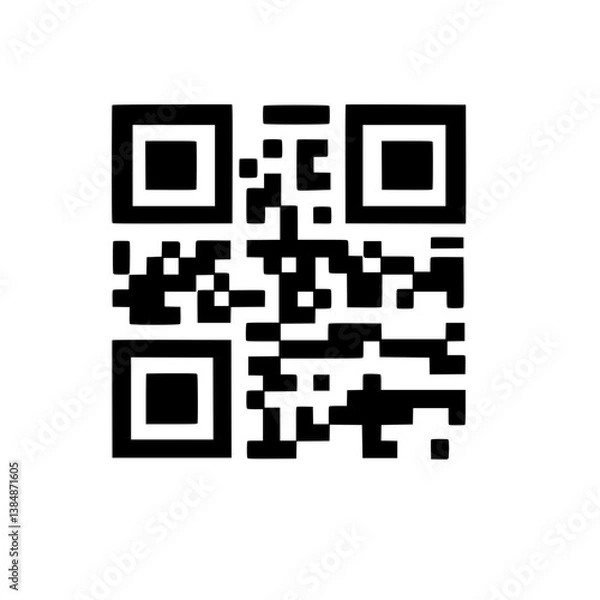 Fototapeta qr code on white background
