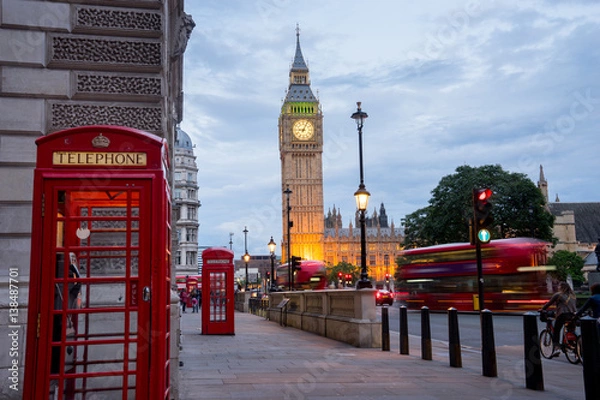 Fototapeta Big Ben Big Ben i opactwo Westminster w Londynie w Anglii