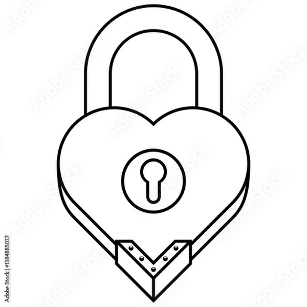 Obraz Heart shaped padlock