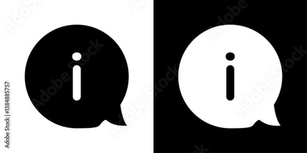 Fototapeta Info icons vector set in solid flat style