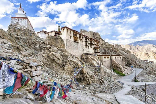 Fototapeta The Shey Palace complex in Ladakh region, India. The palace, located 15 kilometres to the south of Leh, mostly in ruins now, was built first in 1655 and was the summer retreat of the kings of Ladakh