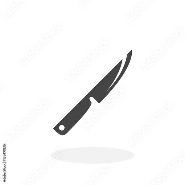 Obraz Knife Icon. Vector logo on white background