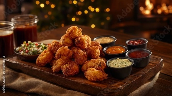 Fototapeta crispy fried chicken