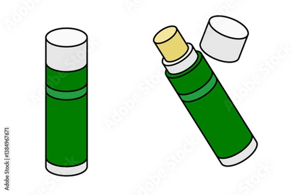 Fototapeta Flat design chapstick icon set. Vector.