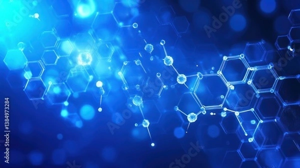 Fototapeta Abstract scientific molecular structure background