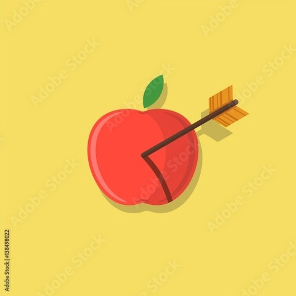 Obraz Abstract apple shot with an arrow