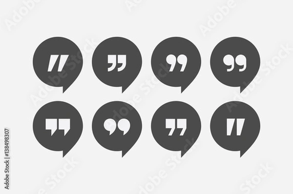 Obraz Quote marks vector icons