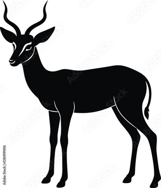 Fototapeta deer silhouette vector
