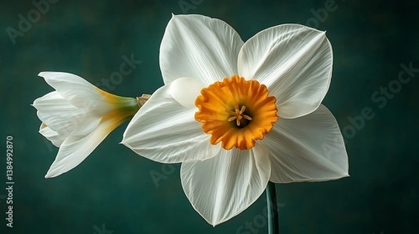 Fototapeta daffodils on black