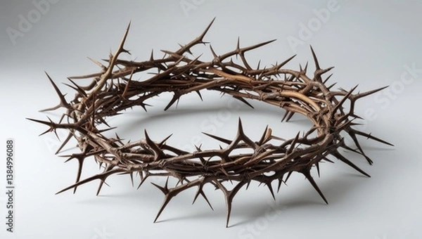 Fototapeta a Crown of thorns isolated white background