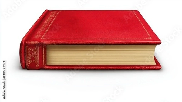 Obraz Old notebook, isolated clear white background