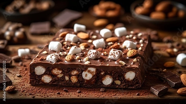 Fototapeta chocolate with nuts