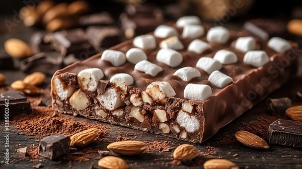 Fototapeta choclate with nuts 