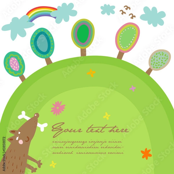 Obraz Smiling summer illustration