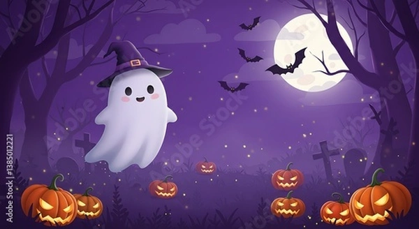 Fototapeta Moonlit Mischief AI Generated