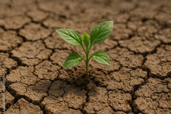Obraz Überleben in der Dürre, generative ai 