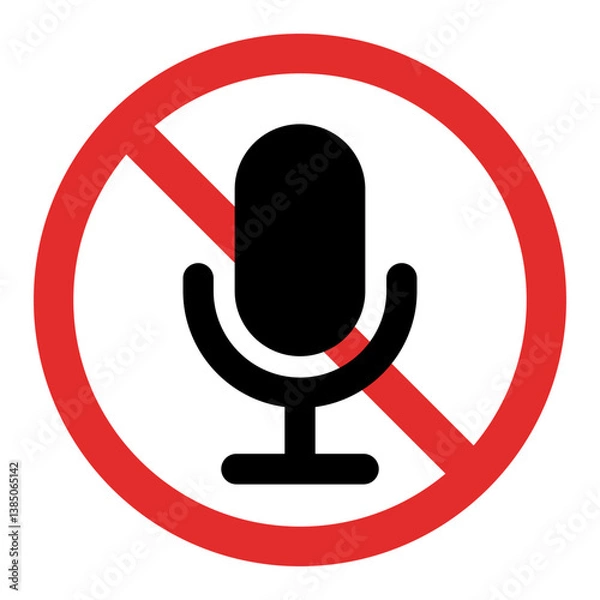 Obraz No Microphone Sign