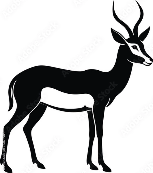 Fototapeta deer silhouette vector