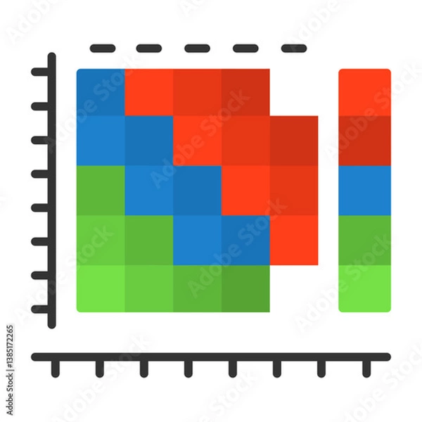 Fototapeta Heatmap Flat Style Icon