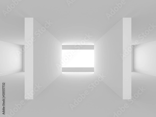Fototapeta White empty interior. Abstract architecture background