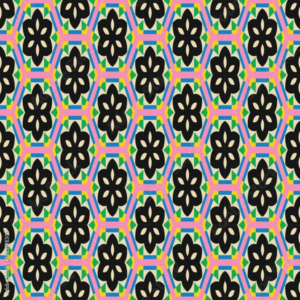 Obraz Beautiful geometric vector pattern perfect for fabric, wallpaper and home decor