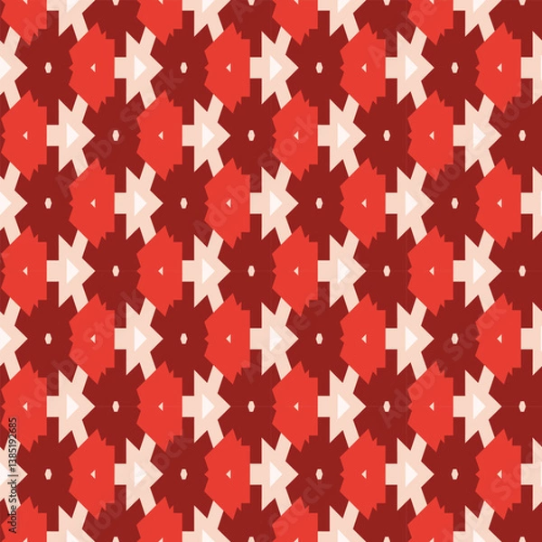 Obraz Beautiful seamless geometric floral pattern perfect for fabric, wallpaper and home decor