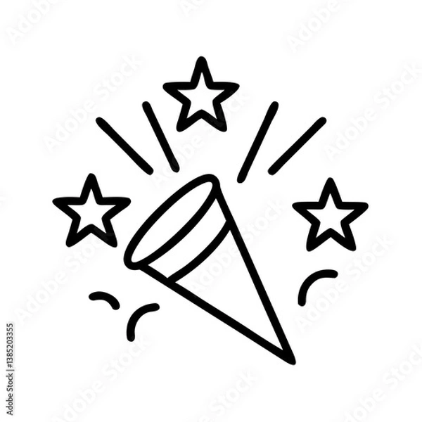 Fototapeta celebration icon flat vector