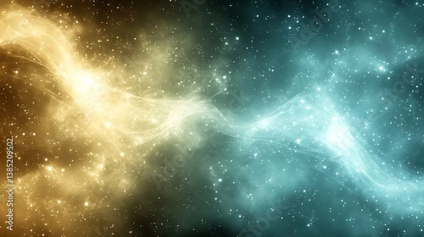 Fototapeta Cosmic Nebulae, swirling light show, outer space