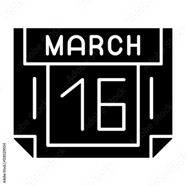 Obraz 16 March Solid Style Icon