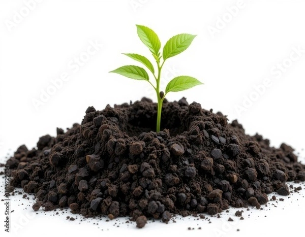 Obraz Seedling on a plain isolated background