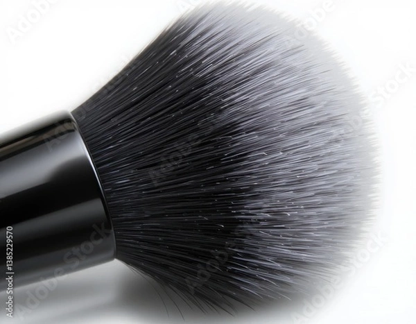 Obraz Top view of luxury soft brush for makeup application on white...