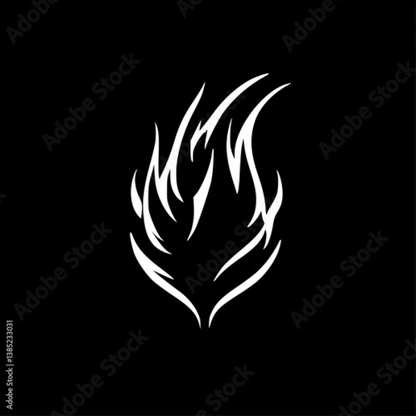 Fototapeta Fire | Minimalist and Simple Silhouette - Vector illustration