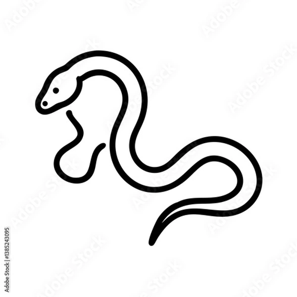 Obraz snake flat vector