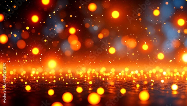 Fototapeta Vibrant ethereal background of glowing orange and yellow