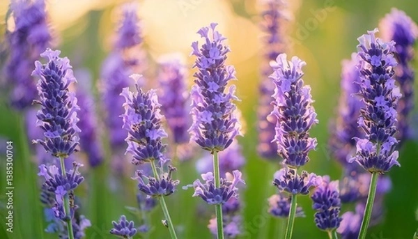 Fototapeta ラベンダーの花の風景、フォトジェニックで美しい花