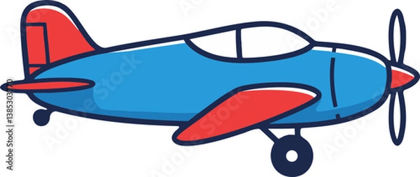 Fototapeta vector illustration of airplane