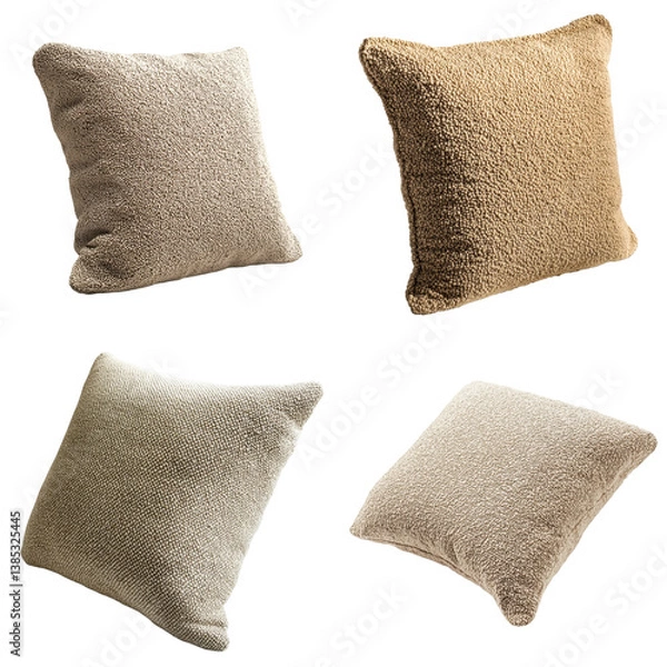 Obraz Boucle Throw Pillow - Beige